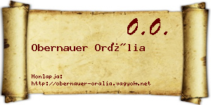 Obernauer Orália névjegykártya